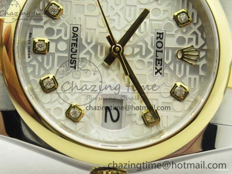 1:1 Diam 36mm SA3135 On YG SS Datejust V2 116234 Dial White Best Oyster DJF Com Bracelet Edition 0313